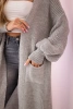 Sweater long cardigan grey