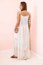 Boho-Kleid für Damen mit Trägern blau