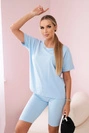 Modrý set top+legíny