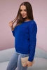 Openwork sweater mauve-blue
