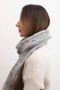 Women's classic wool scarf with cable knit KN22 gray