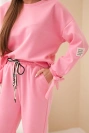 Ladies' butter set made of viscose with ties light pink