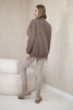 Cotton set insulated sweatshirt + leggings brown