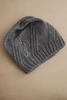 Women's winter hat with wool in a loose fit K442 graphite