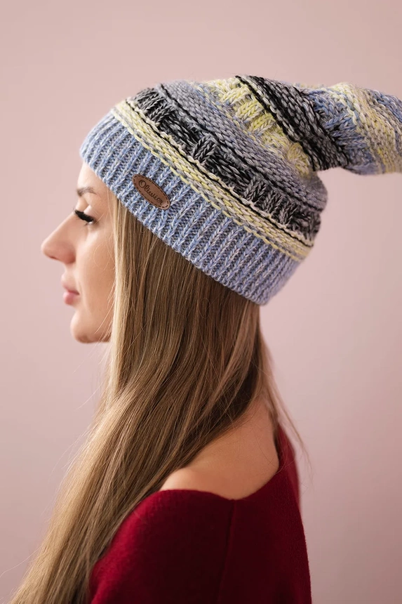 Cap with fleece Patrycja K254 yellow + black