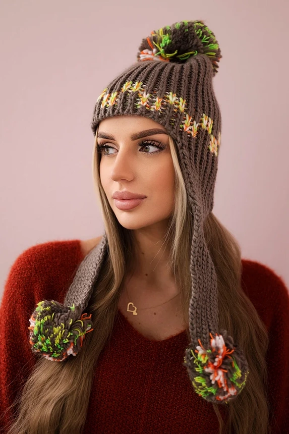 Damen Ohrenklappe Nadia K321 cappuccino