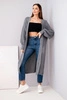 Sweater long cardigan dark grey