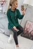 Sweatshirt mit längerem Rücken und Kapuze grün