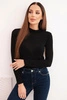 Women's turtleneck long sleeve blouse made of cashmere black