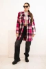 Women's checkered shirt fuchsia