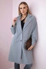  Single-breasted coat with buttons dark gray