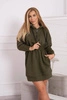 Insulated dress with a hood khaki