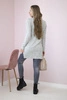 Sweater with stand-up collar gray