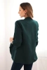 Women's unbuttoned blazer with lining S/M dark green