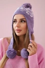 Moteriški ausinukai Balbina K381 šviesiai violetinės spalvos