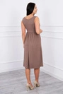 Kleid mit breiten Trägern cappuccino