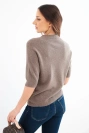 Women's sweater with baby alpaca with short sleeves and a round neckline fango