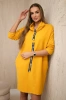 Dress with tie mustard