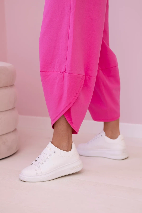 Cotton sweatshirt pants set pink