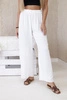 Wide-leg trousers ecru