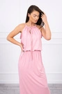 Boho dress with fly powdered pink
