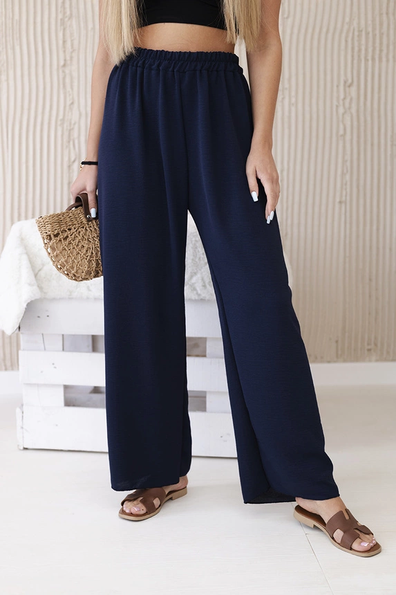 Wide-leg trousers navy blue