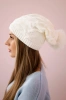 Cap with fleece Mariola K246 white