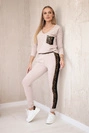 Set with panther motif beige