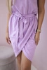 Tied dress with an envelope-like bottom purple