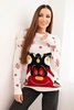 Christmas sweater with reindeer ecru