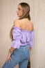 Off-the-shoulder blouse purple