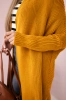 Sweater with batwing sleeve mustard