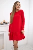 Dress with a flounce red