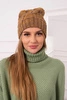 Čapica s fleece Dolores K303 horčica+hnedá