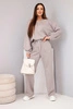 Women's set butter sweatshirt with a brooch and straight-leg pants fango