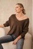 V-neck sweater brown