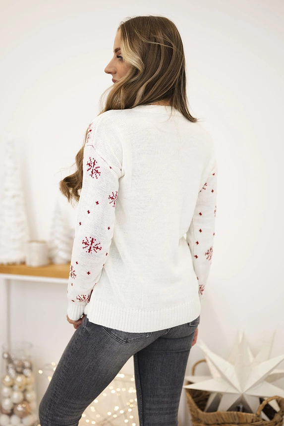 Christmas sweater with the inscription ecru
