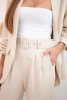 Elegant set of jackets and trousers light beige