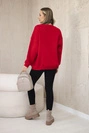 Baumwollset isoliertes sweatshirt + leggings rot
