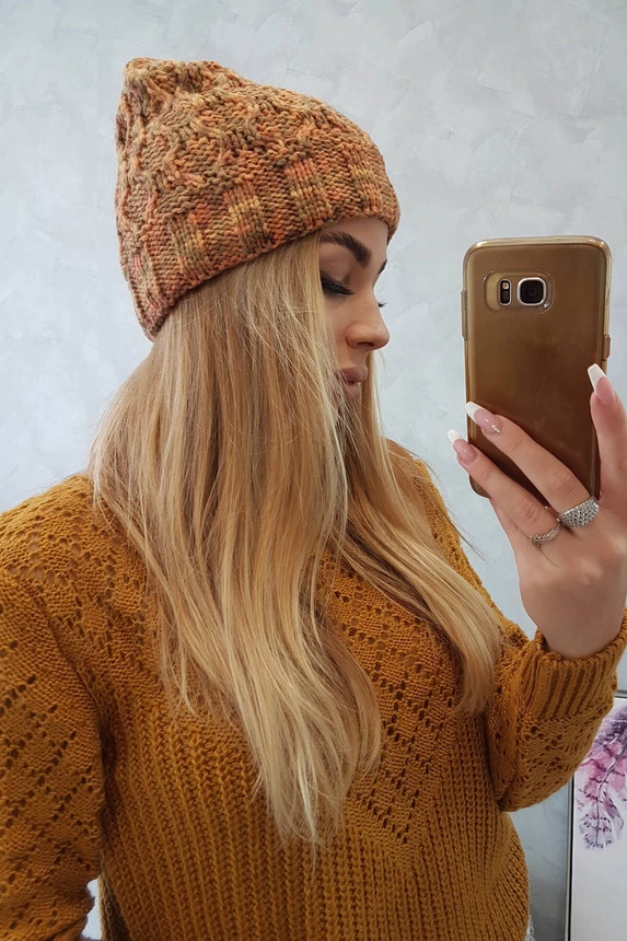 Čiapka s otočením nahor Eliza K205 hnedá