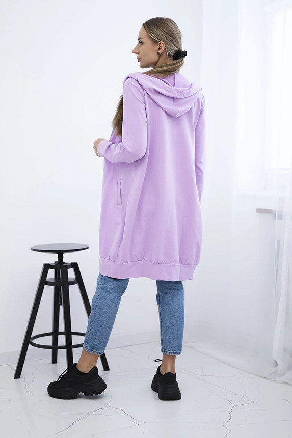 Hooded dress with a hood purple