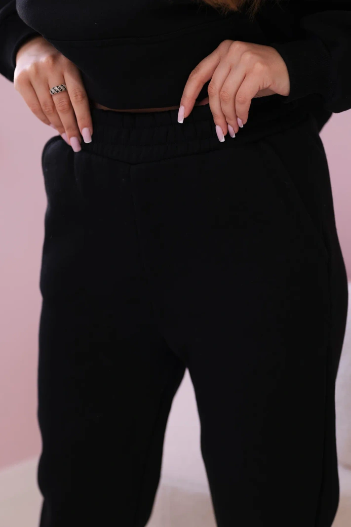 Printed cotton set black