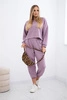 Viskose-Set Amour Sweatshirt + Hose dunkelrosa