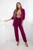 Elegant set of jackets and trousers plum