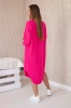 V-neck dress fuchsia