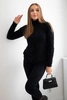 Alpaca sweater set two-piece black