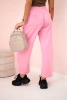 Butter trousers tied at the waist pink