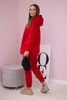 Isolierset mit Kapuzensweatshirt rot