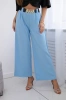 Viscose trousers with wide leg blue