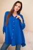 Cotton muslin shirt cornflower blue